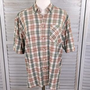 LEVI'S Men's Short Sleeve Vintage Plaid Button Down Shirt-Large